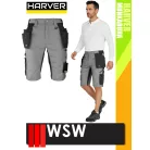 WSW HARVER GREY technikai kevertszálas rövid lengőzsebes munkanadrág - munkaruha