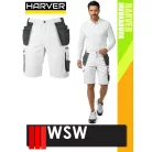 WSW HARVER WHITE technikai kevertszálas rövid lengőzsebes munkanadrág - munkaruha