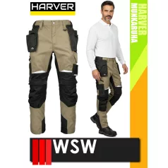   WSW HARVER BEIGE technikai kevertszálas derekas lengőzsebes munkanadrág - munkaruha