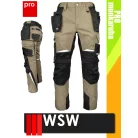 WSW HARVER BEIGE technikai kevertszálas derekas lengőzsebes munkanadrág - munkaruha