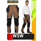 WSW HARVER BROWN technikai kevertszálas derekas lengőzsebes munkanadrág - munkaruha