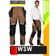   WSW HARVER BROWN technikai kevertszálas derekas lengőzsebes munkanadrág - munkaruha