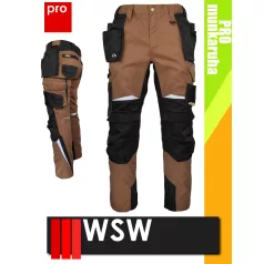   WSW HARVER BROWN technikai kevertszálas derekas lengőzsebes munkanadrág - munkaruha