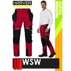   WSW PRO RUBENADA RED technikai kevertszálas derekas lengőzsebes munkanadrág - munkaruha