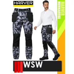   WSW HARVER CAMO technikai kevertszálas derekas lengőzsebes munkanadrág - munkaruha