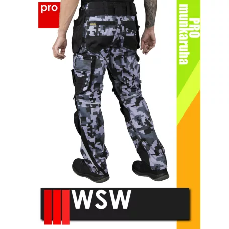 WSW HARVER CAMO technikai kevertszálas derekas lengőzsebes munkanadrág - munkaruha