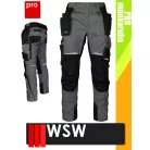 WSW HARVER GREY technikai kevertszálas derekas lengőzsebes munkanadrág - munkaruha