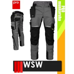   WSW HARVER GREY technikai kevertszálas derekas lengőzsebes munkanadrág - munkaruha