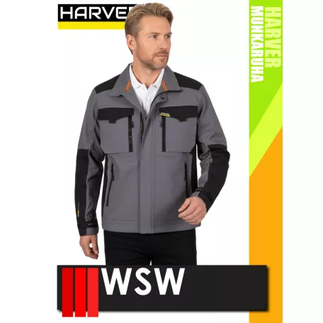 WSW HARVER GREY technikai prémium kevertszálas szellőző nyári munkakabát - munkaruha
