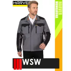   WSW HARVER GREY technikai prémium kevertszálas szellőző nyári munkakabát - munkaruha