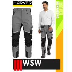   WSW HARVER GREY technikai kevertszálas derekas nyári szellőző munkanadrág - munkaruha