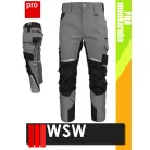 WSW HARVER GREY technikai kevertszálas derekas nyári szellőző munkanadrág - munkaruha