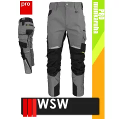   WSW HARVER GREY technikai kevertszálas derekas nyári szellőző munkanadrág - munkaruha