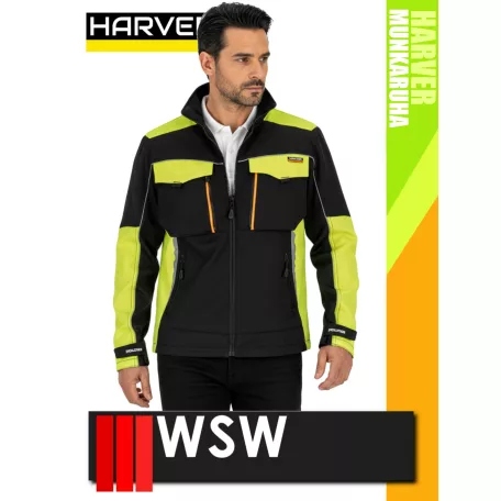 WSW HARVER COOL BLACKHV technikai prémium kevertszálas kopásálló munkakabát - munkaruha