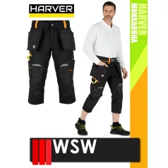   WSW HARVER COOL BLACKHV technikai prémium kevertszálas kopásálló rövidnadrág - munkaruha