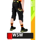 WSW HARVER COOL BLACKHV technikai prémium kevertszálas kopásálló protektoros rövidnadrág - munkaruha