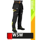 WSW HARVER COOL BLACKHV technikai prémium kevertszálas kopásálló derék nadrág - munkaruha