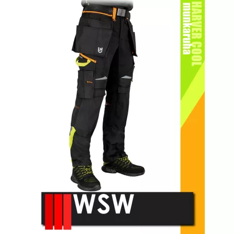 WSW HARVER COOL BLACKHV technikai prémium kevertszálas kopásálló derék nadrág - munkaruha