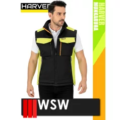   WSW HARVER COOL BLACKHV technikai prémium kevertszálas kopásálló munkamellény - munkaruha