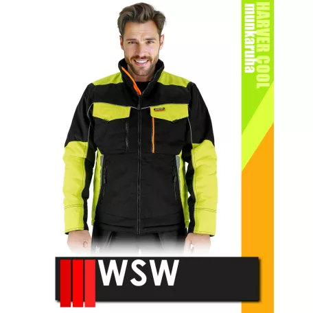 WSW HARVER COOL BLACKHV technikai prémium kevertszálas bélelt munkakabát - munkaruha