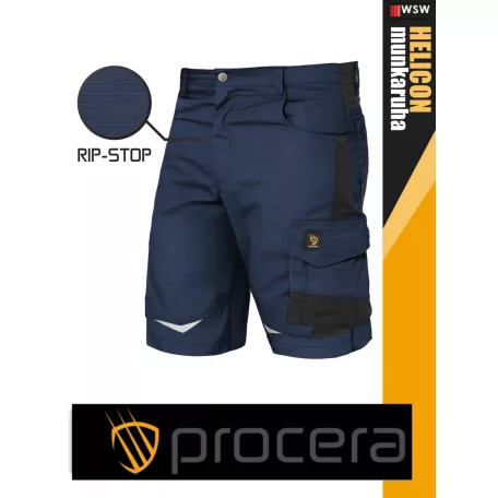 Procera HELICON NAVY rip-stop hasadásmentes technikai rövidnadrág - munkaruha