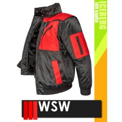   WSW ICEBERG BLACKRED technikai 3IN1 bélelt téli munkakabát - munkaruha