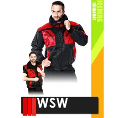   WSW ICEBERG BLACKRED technikai 3IN1 bélelt téli munkakabát - munkaruha
