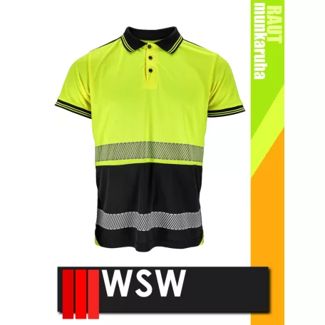 WSW YELLOW IGUANA technikai galléros stretch póló - munkaruha