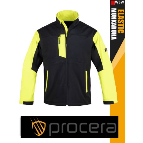 Procera ELASTIC BLACK IMPERIAL stretch slimfit softshell kabát - munkaruha