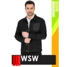 WSW MED DENIM BLACK technikai kevertszálas farmer munkakabát - munkaruha