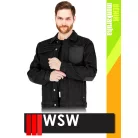 WSW MED DENIM BLACK technikai kevertszálas farmer munkakabát - munkaruha