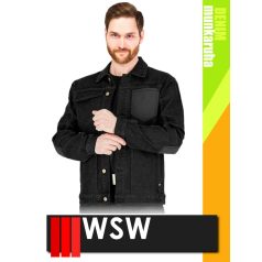   WSW MED DENIM BLACK technikai kevertszálas farmer munkakabát - munkaruha