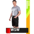 WSW MED DENIM BLACK technikai kevertszálas rövid farmer munkanadrág - munkaruha
