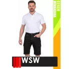 WSW MED DENIM BLACK technikai kevertszálas rövid farmer munkanadrág - munkaruha