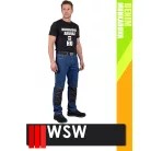 WSW MED DENIM NAVY technikai kevertszálas derekas farmer munkanadrág - munkaruha