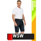 WSW MED DENIM NAVY technikai kevertszálas rövid farmer munkanadrág - munkaruha