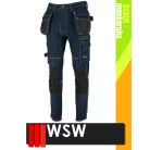 WSW MED DENIM NAVY technikai kevertszálas derekas farmer munkanadrág - munkaruha