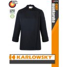 Karlowsky BLACK NAOMI lélegző 95C-on mosható hosszúujjú női séf kabát - munkaruha