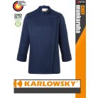 Karlowsky NAVY NAOMI lélegző 95C-on mosható hosszúujjú női séf kabát - munkaruha