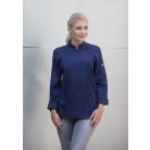 Karlowsky NAVY NAOMI lélegző 95C-on mosható hosszúujjú női séf kabát - munkaruha