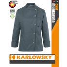 Karlowsky ANTHRACITE LARISSA kevertszálas 95C-on mosható hosszúujjú női séf kabát - munkaruha