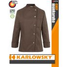 Karlowsky LIGHTBROWN LARISSA kevertszálas 95C-on mosható hosszúujjú női séf kabát - munkaruha