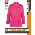 Karlowsky PINK LARISSA kevertszálas 95C-on mosható hosszúujjú női séf kabát - munkaruha