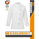 Karlowsky WHITE LARISSA kevertszálas 95C-on mosható hosszúujjú női séf kabát - munkaruha
