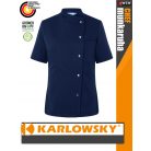 Karlowsky NAVY GRETA kevertszálas 95C-on mosható rövidujjú női séf kabát - munkaruha
