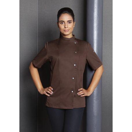 Karlowsky PINK GRETA kevertszálas 95C-on mosható rövidujjú női séf kabát - munkaruha