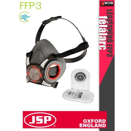 .Jsp FORCE8 légzésvédelmi félálarc maszk - 1 pár FFP3 cserélhető szűrővel - védőeszköz