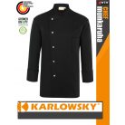 Karlowsky BLACK LARS kevertszálas 95C-on mosható hosszúujjú férfi séf kabát - munkaruha