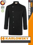   Karlowsky BLACK LARS kevertszálas 95C-on mosható hosszúujjú férfi séf kabát - munkaruha