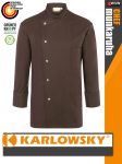   Karlowsky LIGHTBROWN LARS kevertszálas 95C-on mosható hosszúujjú férfi séf kabát - munkaruha
